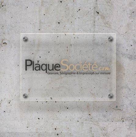 Plaque plexiglass gravée 30 x 25 cm - Signalétique