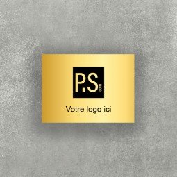 Plaque pro en plexi transparent - avec logo couleur Société Entreprise